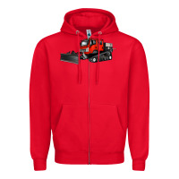 Red snowcat Zipper Hoodie - Artiststas