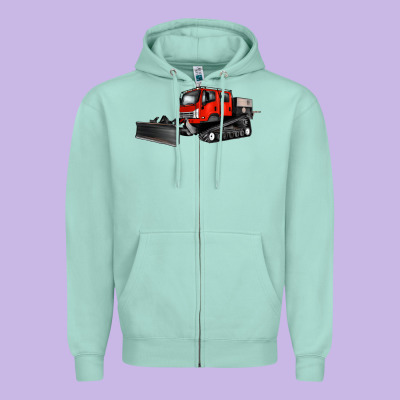 Snowcat Zipper Hoodie Designed By Artiststas