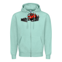 Seafoam snowcat Zipper Hoodie - Artiststas