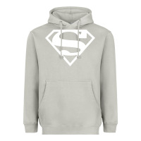 Moon Dust Supergirl White & Pink Shield Heavyweight Hoodie - longCreatives