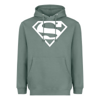 Sage Supergirl White & Pink Shield Heavyweight Hoodie - longCreatives