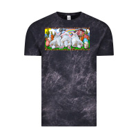 Cloud Black Easter Bunnies Vintage Tee - RanaPortraitStore