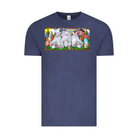 Vintage Denim Easter Bunnies Vintage Tee - RanaPortraitStore