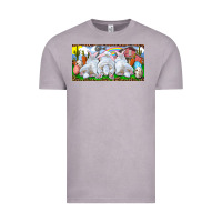 Vintage Zinc Easter Bunnies Vintage Tee - RanaPortraitStore