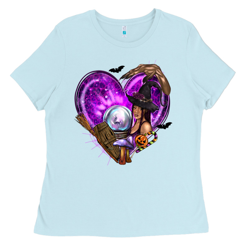 Halloween Heart With Witch Ladies Tee by texasbilliewilder | Teevron
