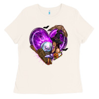 Bone Halloween Heart with Witch Ladies Tee - texasbilliewilder