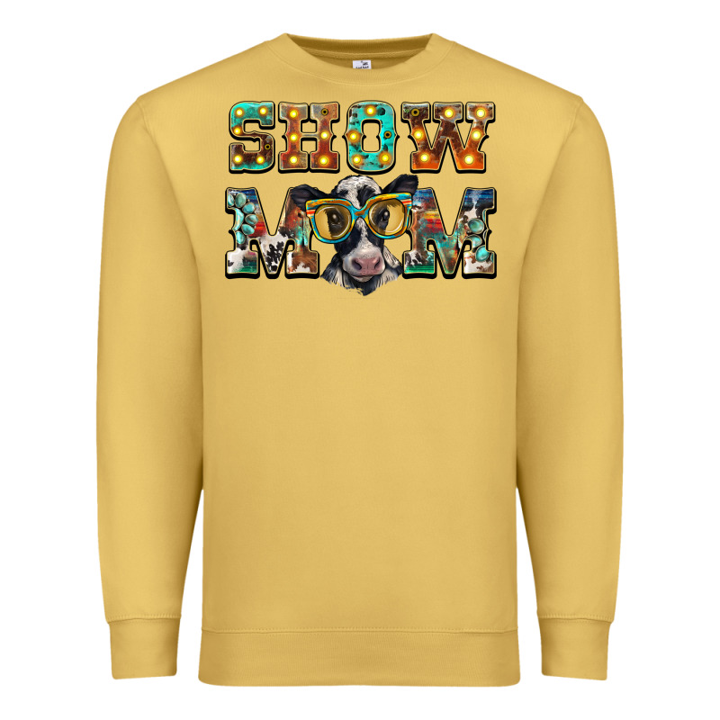 Show Mom Baby Cow Premium Sweatshirt by BarkalooDesign | Teevron