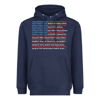 Navy List of Presidents of the United States, Gift Heavyweight Hoodie - longCreatives