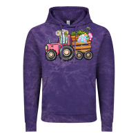 Cloud Purple Easter bunny tractor Vintage Hoodie - CowGirlArtShop