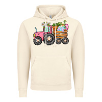 Vintage Artic Easter bunny tractor Vintage Hoodie - CowGirlArtShop