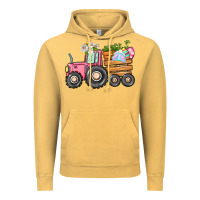 Vintage Mustard Easter bunny tractor Vintage Hoodie - CowGirlArtShop