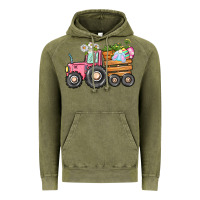 Vintage Olive Easter bunny tractor Vintage Hoodie - CowGirlArtShop