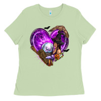 Matcha Halloween Heart with Witch Ladies Tee - texasbilliewilder