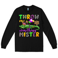 Black throw me something mister mardi gras olivia Long Sleeve Tee - OliviaCreatesArt