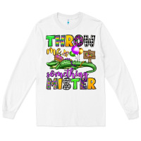 White throw me something mister mardi gras olivia Long Sleeve Tee - OliviaCreatesArt