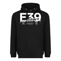 Black E39 5 Series  Car Silhouette Heavyweight Hoodie - longCreatives