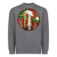 Storm Belgian Horse  Christmas Heavyweight Sweatshirt - LillyAllenDesigns
