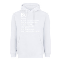 White BO Definition Personalized Name Funny Birthday Gift Idea Heavyweight Hoodie - longCreatives