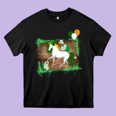 Unicorn Dabbing With Shamrock For St. Patricks Day Heavy Core Tee Designed By Bettercallsaul