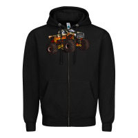 Black monster truck Zipper Hoodie - Artiststas