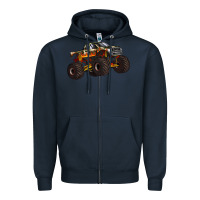 Navy monster truck Zipper Hoodie - Artiststas