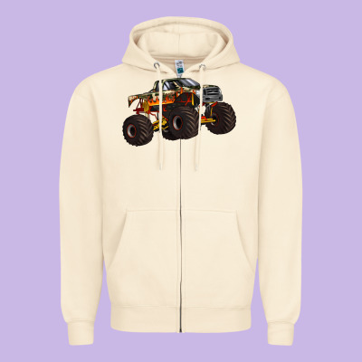 Monster Truck Zipper Hoodie Designed By Artiststas