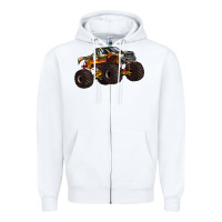 White monster truck Zipper Hoodie - Artiststas
