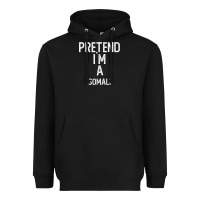 Black pretend i`m a somali shirt funny halloween Heavyweight Hoodie - longCreatives