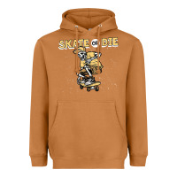 Meerkat skate or die funny skeleton skating skater halloween costume Heavyweight Hoodie - longCreatives
