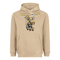 Mushroom skate or die funny skeleton skating skater halloween costume Heavyweight Hoodie - longCreatives