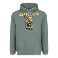 Sage skate or die funny skeleton skating skater halloween costume Heavyweight Hoodie - longCreatives