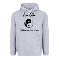 Heather Grey Tai Chi T, Meditation In Motion, Martial Arts Gift Heavyweight Hoodie - longCreatives