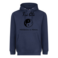 Navy Tai Chi T, Meditation In Motion, Martial Arts Gift Heavyweight Hoodie - longCreatives