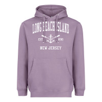 Lavender Long Beach Island NJ Vintage Crossed Oars & Boat Anchor Spor Heavyweight Hoodie - longCreatives