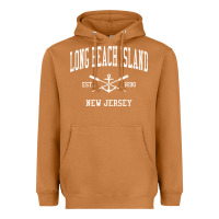 Meerkat Long Beach Island NJ Vintage Crossed Oars & Boat Anchor Spor Heavyweight Hoodie - longCreatives
