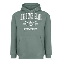 Sage Long Beach Island NJ Vintage Crossed Oars & Boat Anchor Spor Heavyweight Hoodie - longCreatives