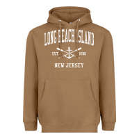 Toasted Coconut Long Beach Island NJ Vintage Crossed Oars & Boat Anchor Spor Heavyweight Hoodie - longCreatives