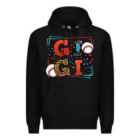 Black Baseball gigi leopard frame Premium Hoodie - LillyAllenDesigns