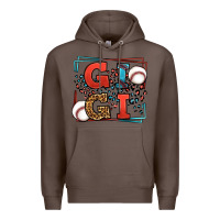 Coffee Baseball gigi leopard frame Premium Hoodie - LillyAllenDesigns