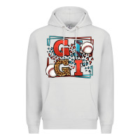 Dove Grey Baseball gigi leopard frame Premium Hoodie - LillyAllenDesigns