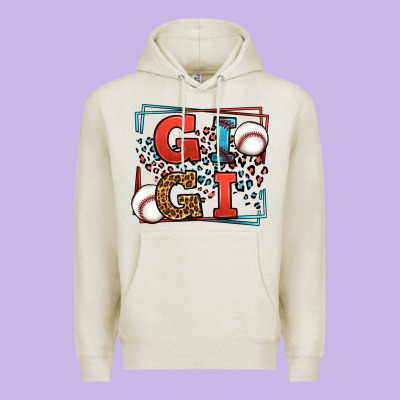 Baseball Gigi Leopard Frame Premium Hoodie Designed By Lillyallendesigns