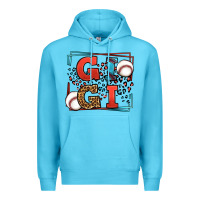 Ocean Blue Baseball gigi leopard frame Premium Hoodie - LillyAllenDesigns