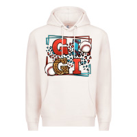 Pale Pink Baseball gigi leopard frame Premium Hoodie - LillyAllenDesigns