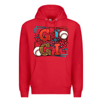 Red Baseball gigi leopard frame Premium Hoodie - LillyAllenDesigns