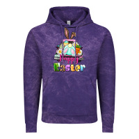 Cloud Purple Bunny Happy Easter truck Vintage Hoodie - CowGirlArtShop