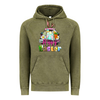 Vintage Olive Bunny Happy Easter truck Vintage Hoodie - CowGirlArtShop
