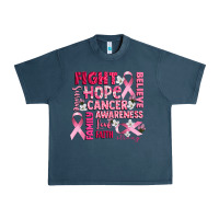 Midnight Navy cancer awareness fight believe hope survive Urban Heavy Tee - CowGirlArtShop