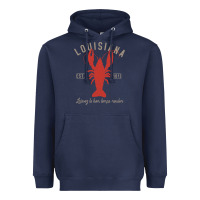 Navy Louisiana Crawfish T Laissez le bon temps rouler Heavyweight Hoodie - longCreatives