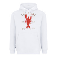White Louisiana Crawfish T Laissez le bon temps rouler Heavyweight Hoodie - longCreatives