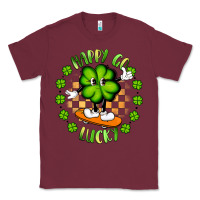 Burgundy happy go lucky Classic Tee - Artiststas